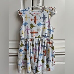 Piccolina Airplane Aviation Dress 5T